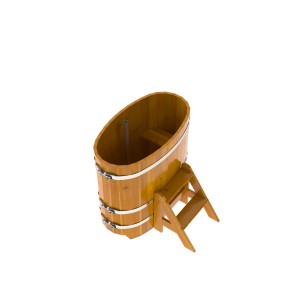 Купель для бани Bentwood овальная, 0,59х1,06х1 м из лиственницы натуральной премиум