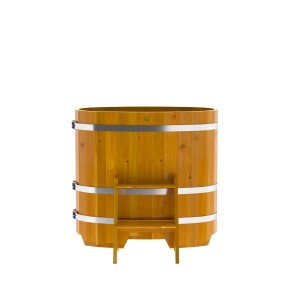 Купель для бани Bentwood овальная, 0,59х1,06х1 м из лиственницы натуральной премиум