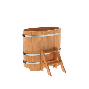 Купель для бани Bentwood овальная, 0,59х1,06х1 м из сращенных ламелей лиственницы
