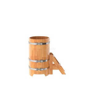 Купель для бани Bentwood овальная, 0,59х1,06х1 м из сращенных ламелей лиственницы