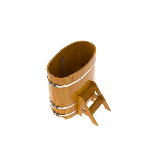 Купель для бани Bentwood овальная, 0,59х1,06х1,1 из лиственницы натуральной премиум