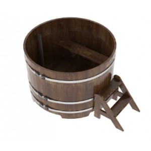 Купель для бани Bentwood круглая, d=1.17x1.0 м из сращенных ламелей мореной лиственницы