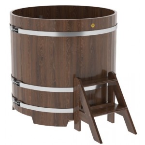 Купель для бани Bentwood круглая, d=1.17x1.1 м из дуба мореного