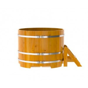 Купель для бани Bentwood круглая, d=1.17x1.0 м из сращенных ламелей лиственницы