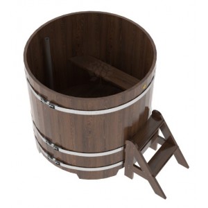 Купель для бани Bentwood круглая, d=1.17x1.1 м из дуба мореного