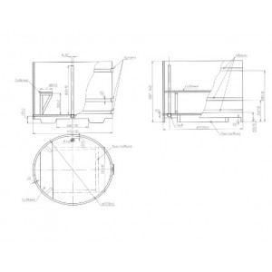 Купель для бани Bentwood круглая, d=1.17x1 м из лиственницы мореной премиум