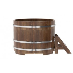 Купель для бани Bentwood круглая, d=1.17x1.0 м из сращенных ламелей мореной лиственницы