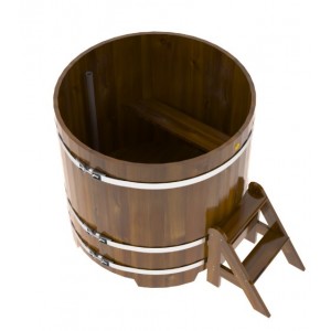 Купель для бани Bentwood круглая, d=1.17x1.1 м из лиственницы мореной премиум