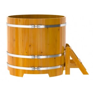 Купель для бани Bentwood круглая, d=1.17x1.1 м из лиственницы натуральной премиум
