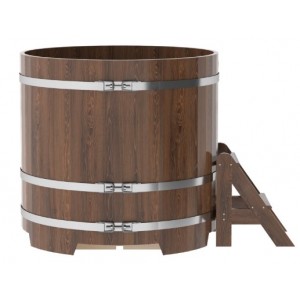Купель для бани Bentwood круглая, d=1.17x1.1 м из дуба мореного