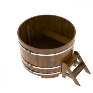 Купель для бани Bentwood круглая, d=1.17x1 м из лиственницы мореной премиум
