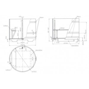 Купель для бани Bentwood круглая, d=1.17x1.1 м из дуба натурального