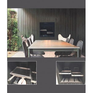 Топка - барбекю M-Design Luna 850 V BBQ (Луна 850 V BBQ) Чугун