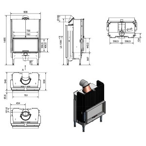 Каминная топка Rais Visio 1
