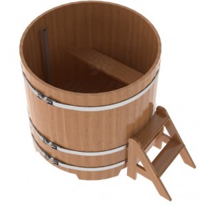 Купель для бани Bentwood круглая, d=1.17x1.1 м из дуба натурального