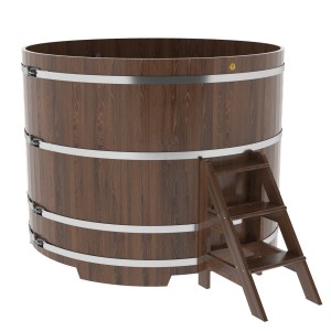 Купель для бани Bentwood круглая, d=1.80x1.4 м из дуба мореного