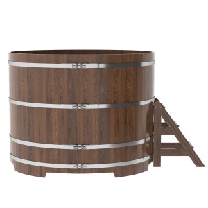 Купель для бани Bentwood круглая, d=1.80x1.4 м из дуба мореного