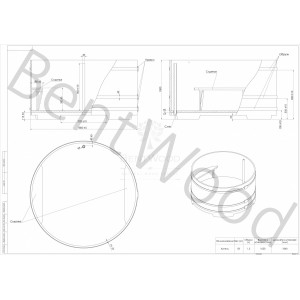 Купель для бани Bentwood круглая, d=1.80x1.4 м из дуба натурального