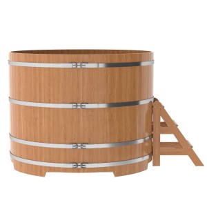 Купель для бани Bentwood круглая, d=1.80x1.4 м из дуба натурального