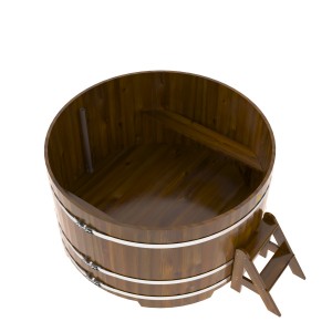 Купель для бани Bentwood круглая, d=1.8x1 м из лиственницы мореной премиум