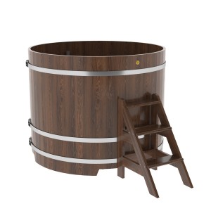Купель для бани Bentwood круглая, d=1.50x1.2 м из дуба мореного