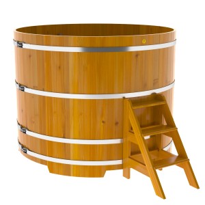 Купель для бани Bentwood круглая, d=1.80x1.4 м из лиственницы натуральной премиум