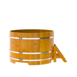Купель для бани Bentwood круглая, d=1.50x1 м из лиственницы натуральной премиум