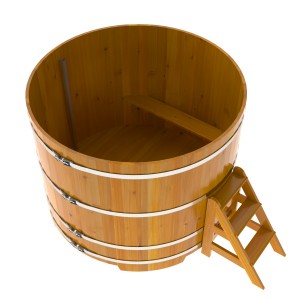 Купель для бани Bentwood круглая, d=1.80x1.4 м из лиственницы натуральной премиум