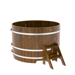 Купель для бани Bentwood круглая, d=1.50x1 м из лиственницы мореной премиум