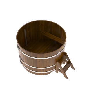 Купель для бани Bentwood круглая, d=1.50x1 м из лиственницы мореной премиум