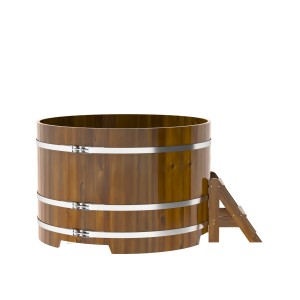 Купель для бани Bentwood круглая, d=1.50x1 м из лиственницы мореной премиум
