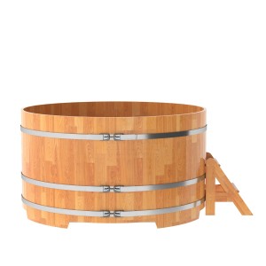 Купель для бани Bentwood круглая, d=1.80x1.1 м из сращенных ламелей лиственницы