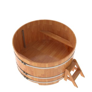 Купель для бани Bentwood круглая, d=1.80x1.1 м из сращенных ламелей лиственницы