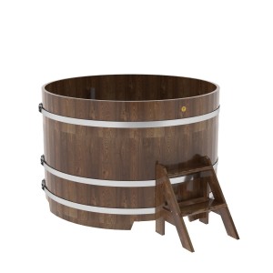 Купель для бани Bentwood круглая, d=1.50x1.1 м из лиственницы мореной премиум