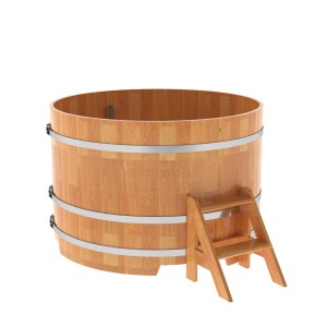 Купель для бани Bentwood круглая, d=1.50x1.0 м из сращенных ламелей лиственницы