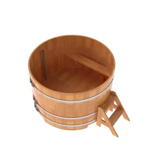 Купель для бани Bentwood круглая, d=1.50x1.0 м из сращенных ламелей лиственницы