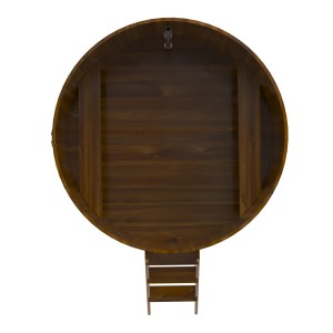 Купель для бани Bentwood круглая, d=1.80x1.2 м из лиственницы мореной премиум