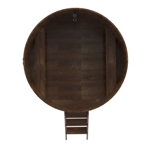 Купель для бани Bentwood круглая, d=1.80x1.2 м из сращенных ламелей мореной лиственницы