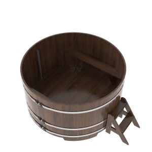 Купель для бани Bentwood круглая, d=1.8x1 м из дуба мореного
