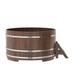Купель для бани Bentwood круглая, d=1.8x1 м из дуба мореного