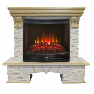 Каминокомплект RealFlame Rockland LUX 25,5 WT с очагом Evrika 25,5