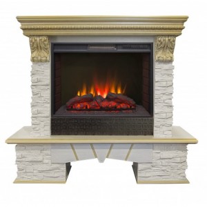 Каминокомплект RealFlame Rockland LUX 25,5 WT с очагом Evrika 25,5