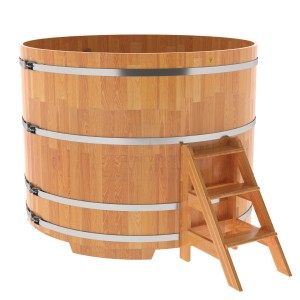 Купель для бани Bentwood круглая, d=1.80x1.4 м из сращенных ламелей лиственницы