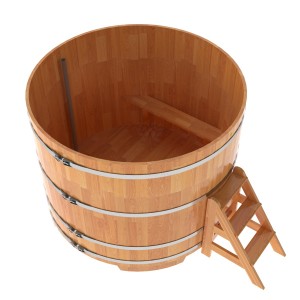 Купель для бани Bentwood круглая, d=1.80x1.4 м из сращенных ламелей лиственницы