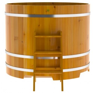 Купель для бани Bentwood круглая, d=1.50x1.2 м из лиственницы натуральной премиум
