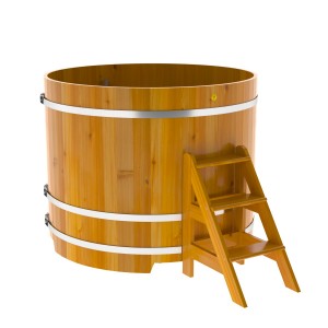 Купель для бани Bentwood круглая, d=1.50x1.2 м из лиственницы натуральной премиум