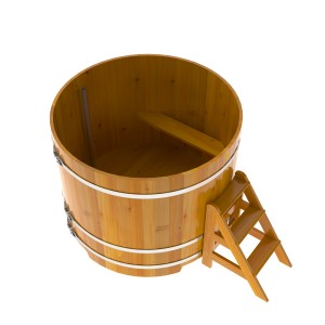 Купель для бани Bentwood круглая, d=1.50x1.2 м из лиственницы натуральной премиум