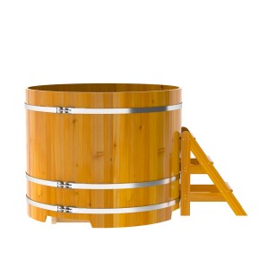 Купель для бани Bentwood круглая, d=1.50x1.2 м из лиственницы натуральной премиум