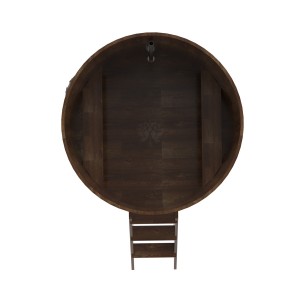 Купель для бани Bentwood круглая, d=1.50x1.4 м из сращенных ламелей мореной лиственницы