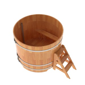 Купель для бани Bentwood круглая, d=1.50x1.2 м из сращенных ламелей лиственницы